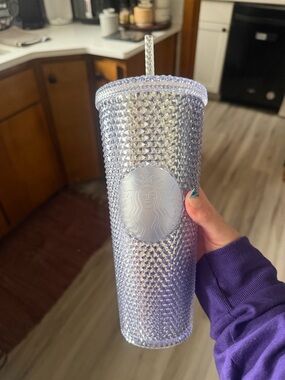 Starbucks Iridescent Purple Studded Tumbler with Straw